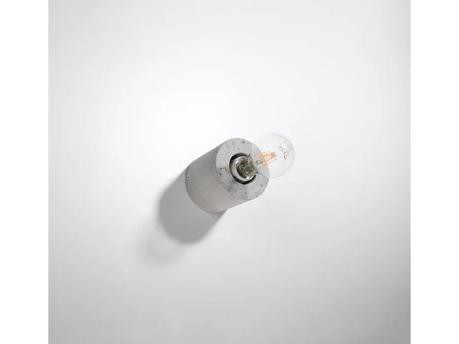 Lámparas de pared Nalvado industrial de concreto - 1 fuentes luminosas 3000K - L.10 x A.10 cm - gris