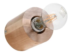 Lámparas de pared Nalvado escandinavo de madera - 1 fuentes luminosas 4000K - L.10 x A.10 cm - madera natural