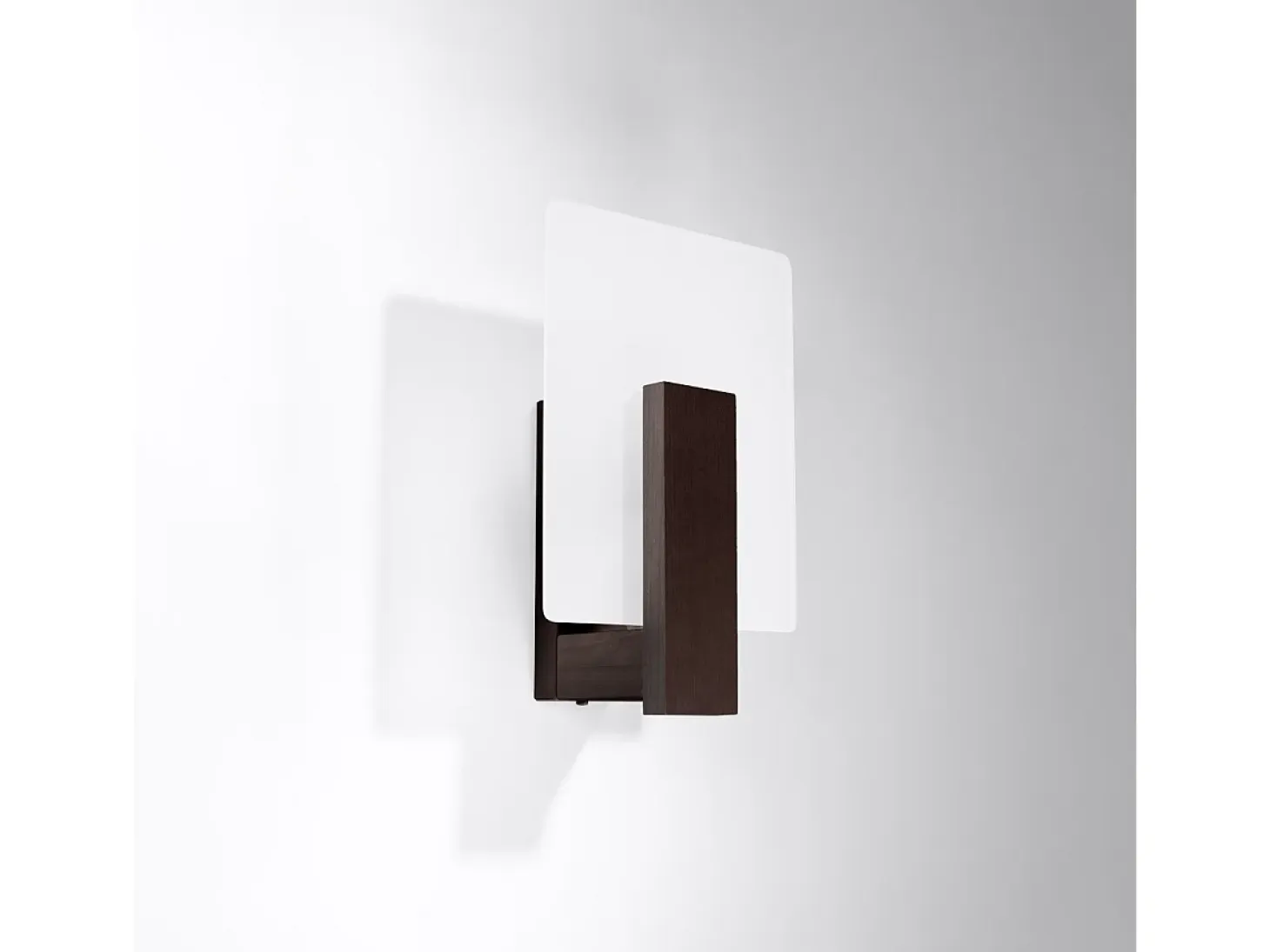Lámparas de pared Nappo escandinavo de madera/vidrio - 1 fuentes luminosas 3000K - L.16 x A.30,5 cm - wengué