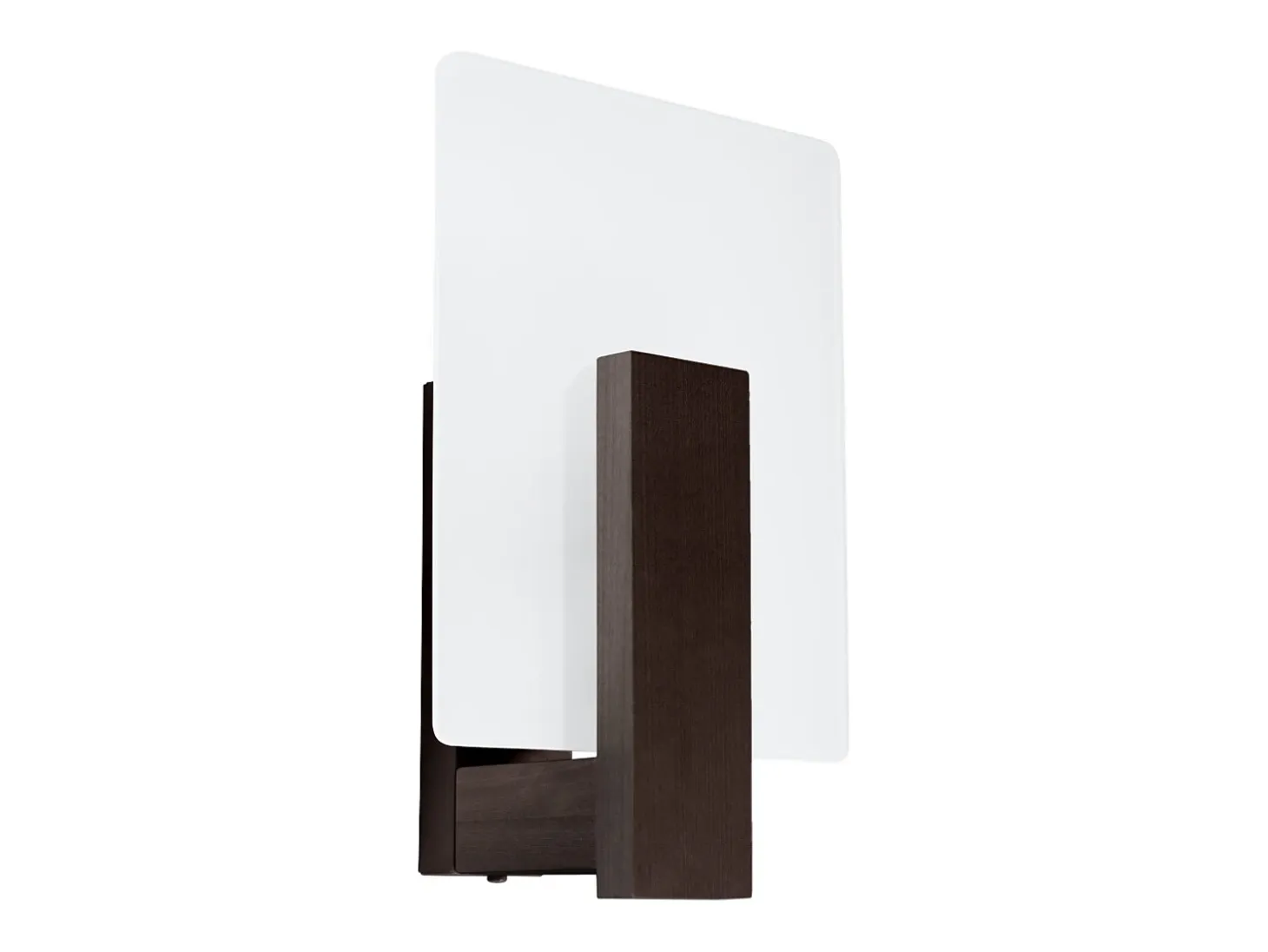 Lámparas de pared Nappo escandinavo de madera/vidrio - 1 fuentes luminosas 3000K - L.16 x A.30,5 cm - wengué
