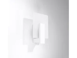 Lámparas de pared Nappo escandinavo de madera/vidrio - 1 fuentes luminosas 3000K - L.16 x A.30,5 cm - blanco