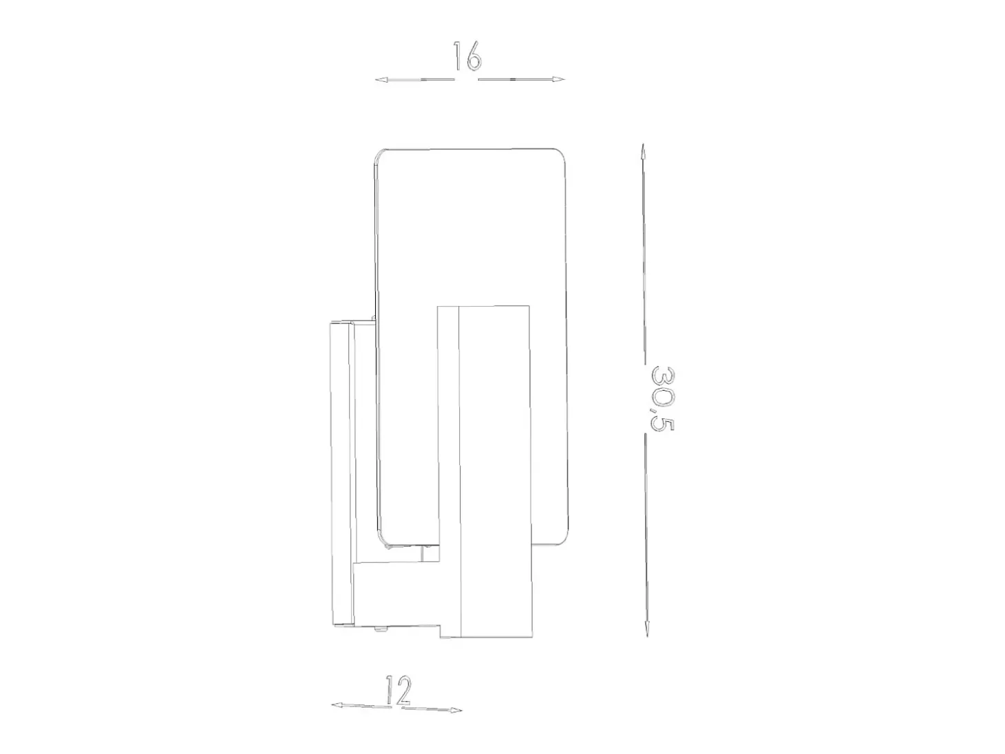 Lámparas de pared Nappo escandinavo de madera/vidrio - 1 fuentes luminosas 3000K - L.16 x A.30,5 cm - blanco