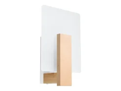 Lámparas de pared Nappo escandinavo de madera/vidrio - 1 fuentes luminosas 4000K - L.16 x A.30,5 cm - madera natural