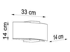 Lámparas de pared Nerilo moderno de madera/vidrio - 2 fuentes luminosas 4000K - L.33 x A.14 cm - wengué/blanco