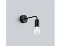 Lámparas De Pared Norah Moderno De Acero - 1 Fuentes Luminosas - L.19 X A.14,5 Cm - Negro
