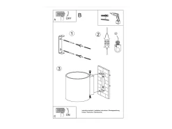Lámparas de pared Novici moderno de vaso - 1 fuentes luminosas 4000K - L.10 x A.10 cm - blanco