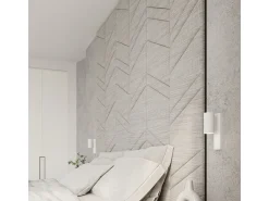Lámparas de pared Nutiq moderno de acero - 1 fuentes luminosas 3000K - L.6 x A.15 cm - blanco