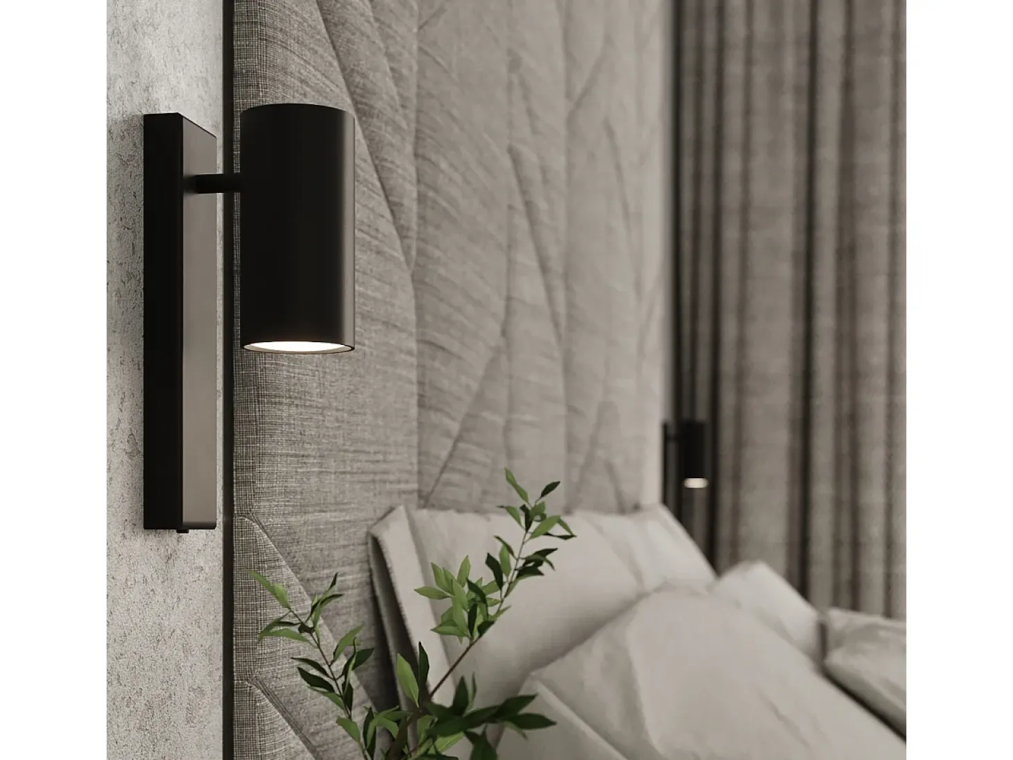 Lámparas de pared Nutiq moderno de acero - 1 fuentes luminosas 4000K - L.6 x A.15 cm - negro