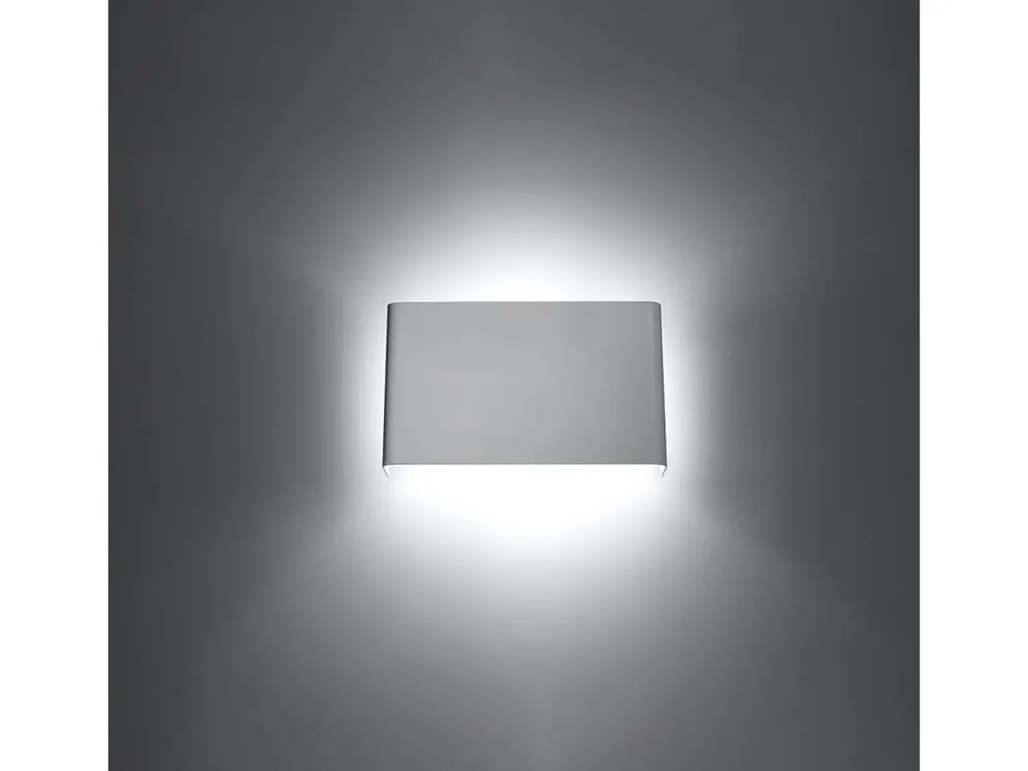 Lámparas de pared Overaqua moderno de acero - 2 fuentes luminosas 4000K - L.25 x A.15 cm - blanco