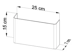 Lámparas de pared Overaqua moderno de acero - 2 fuentes luminosas 3000K - L.25 x A.15 cm - blanco