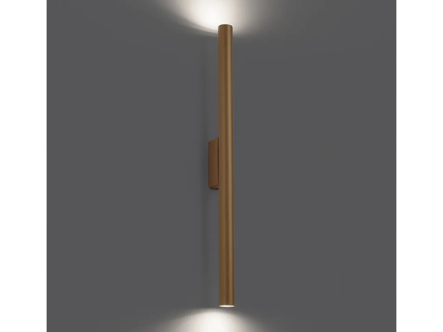 Lámparas De Pared Pastelo Moderno De Acero - 2 Fuentes Luminosas - L.2,5 X A.50 Cm - Dorado
