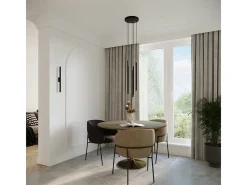 Lámparas De Pared Pastelo Moderno De Acero - 2 Fuentes Luminosas - L.2,5 X A.50 Cm - Negro