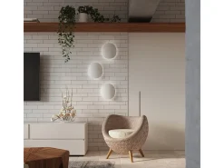 Lámparas de pared Perceptix moderno de acero - 2 fuentes luminosas 4000K - L.25 x A.29 cm - blanco