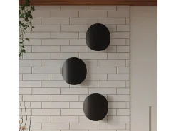 Lámparas de pared Perceptix moderno de acero - 2 fuentes luminosas 3000K - L.25 x A.29 cm - negro