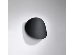 Lámparas de pared Perceptix moderno de acero - 2 fuentes luminosas 3000K - L.25 x A.29 cm - negro