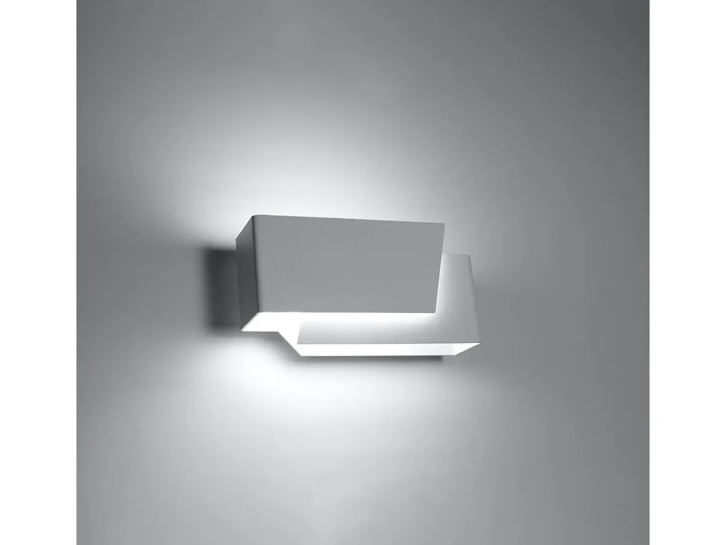Lámparas De Pared Piegare Moderno De Acero - 1 Fuentes Luminosas - L.20 X A.10 Cm - Blanco