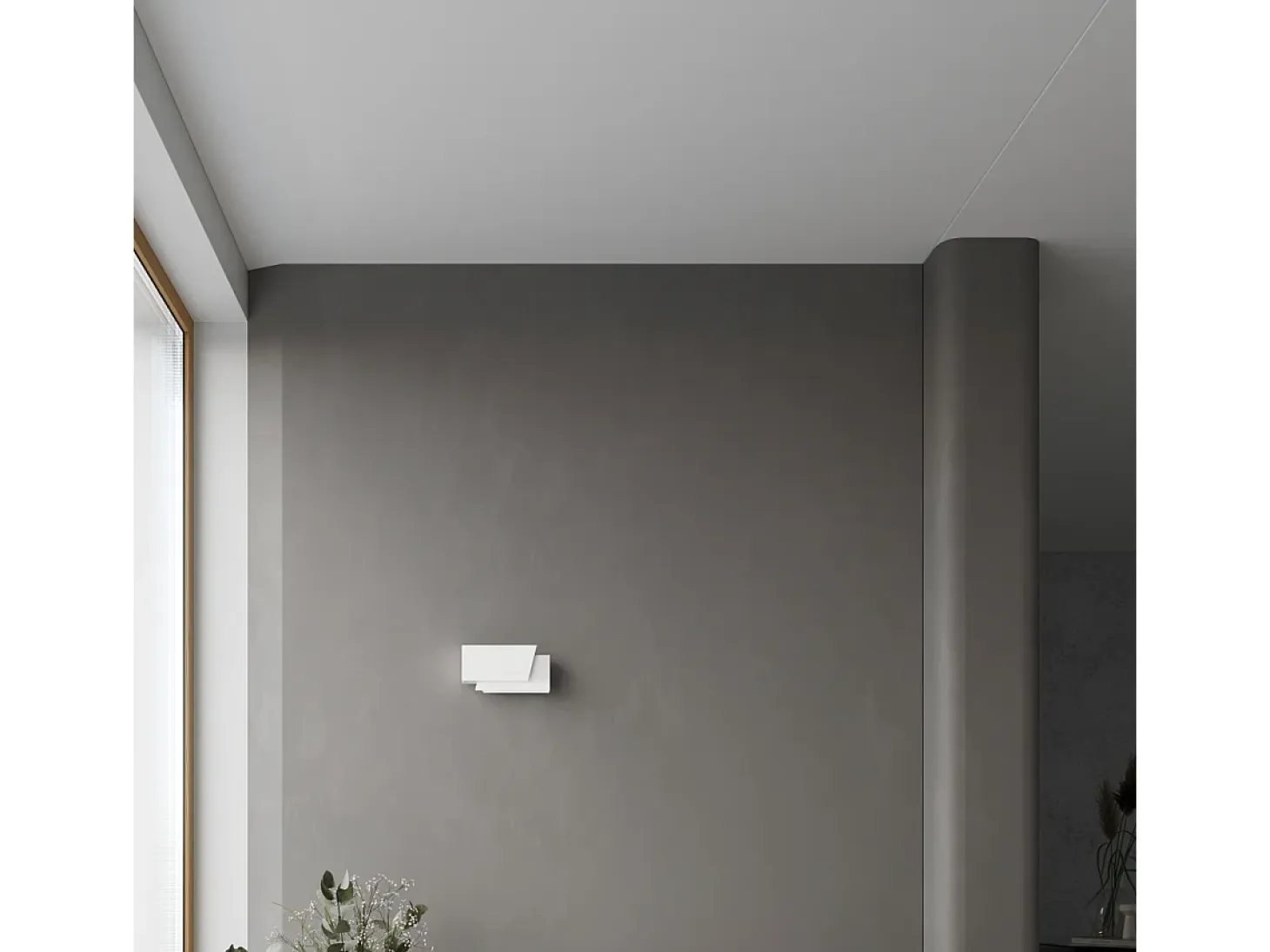 Lámparas De Pared Piegare Moderno De Acero - 1 Fuentes Luminosas - L.20 X A.10 Cm - Blanco