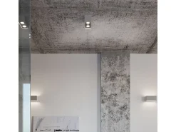 Lámparas de pared Quadx maxi moderno de aluminio - 2 fuentes luminosas 4000K - L.20 x A.10 cm - negro