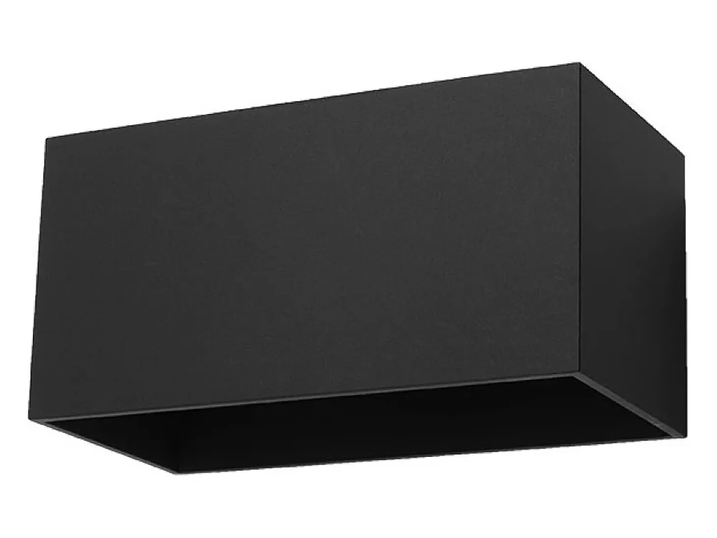 Lámparas de pared Quadx maxi moderno de aluminio - 2 fuentes luminosas 4000K - L.20 x A.10 cm - negro