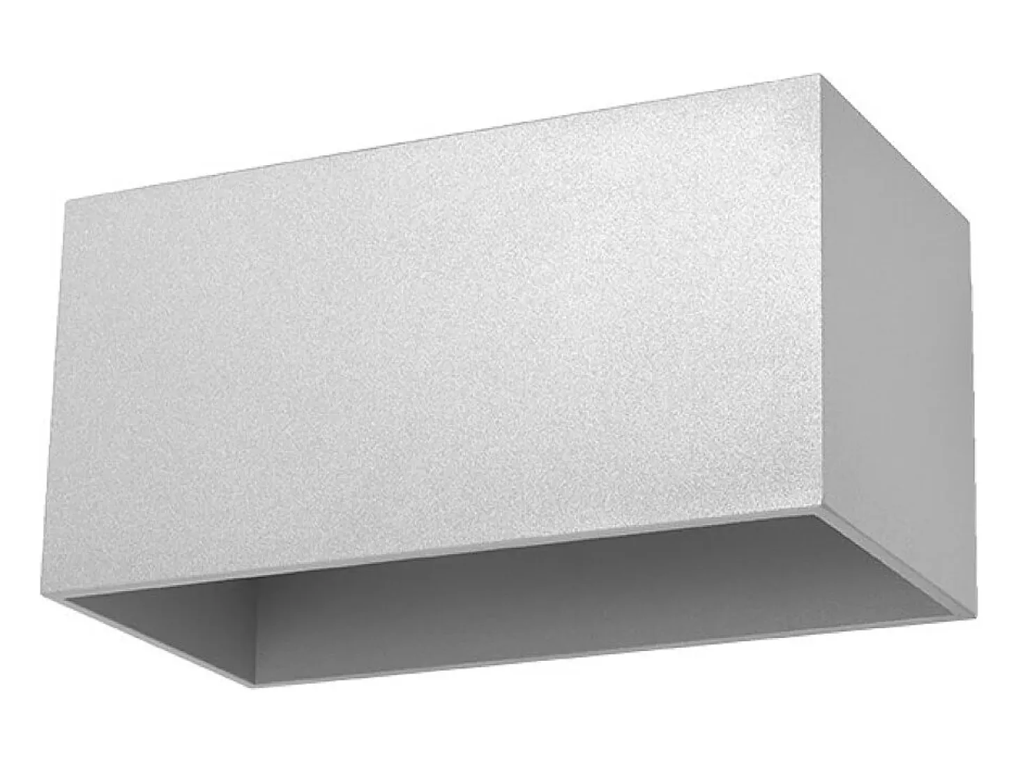 Lámparas de pared Quadx maxi moderno de aluminio - 2 fuentes luminosas 4000K - L.20 x A.10 cm - gris