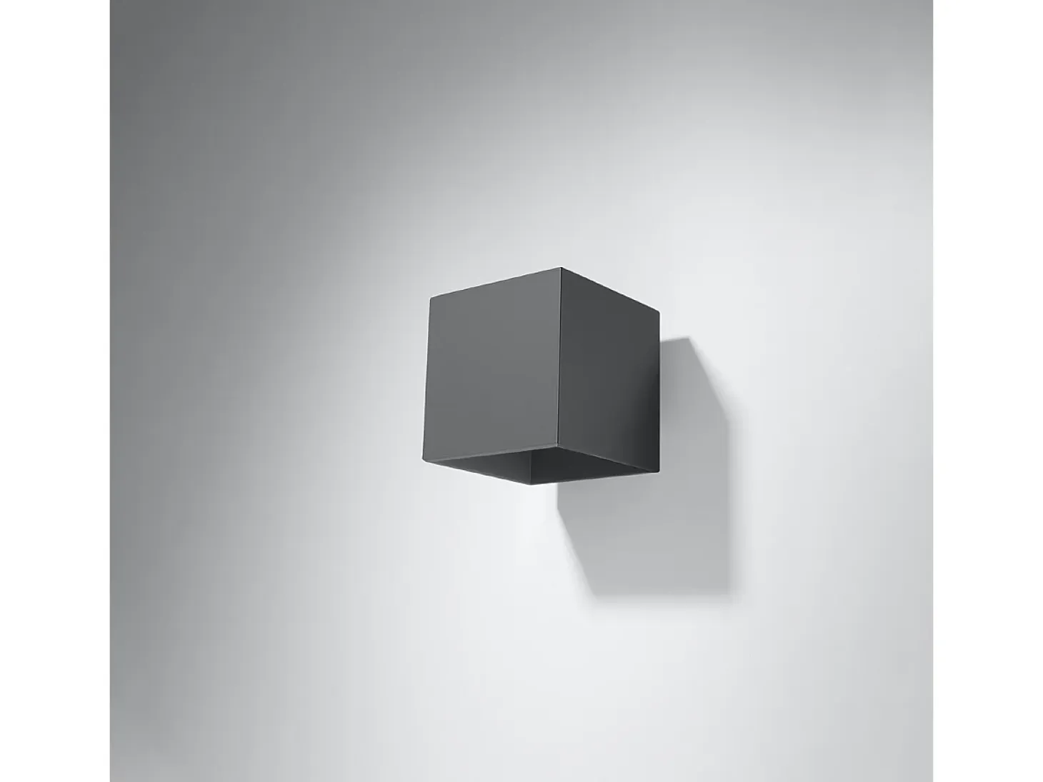 Lámparas de pared Quadx moderno de aluminio - 1 fuentes luminosas 3000K - L.10 x A.10 cm - antracita