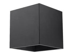 Lámparas de pared Quadx moderno de aluminio - 1 fuentes luminosas 4000K - L.10 x A.10 cm - negro