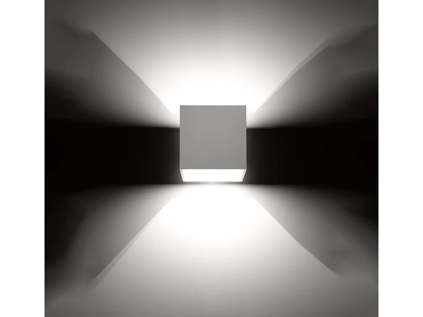 Lámparas de pared Quadx moderno de aluminio - 1 fuentes luminosas 4000K - L.10 x A.10 cm - blanco