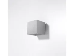 Lámparas de pared Quadx moderno de aluminio - 1 fuentes luminosas 3000K - L.10 x A.10 cm - gris