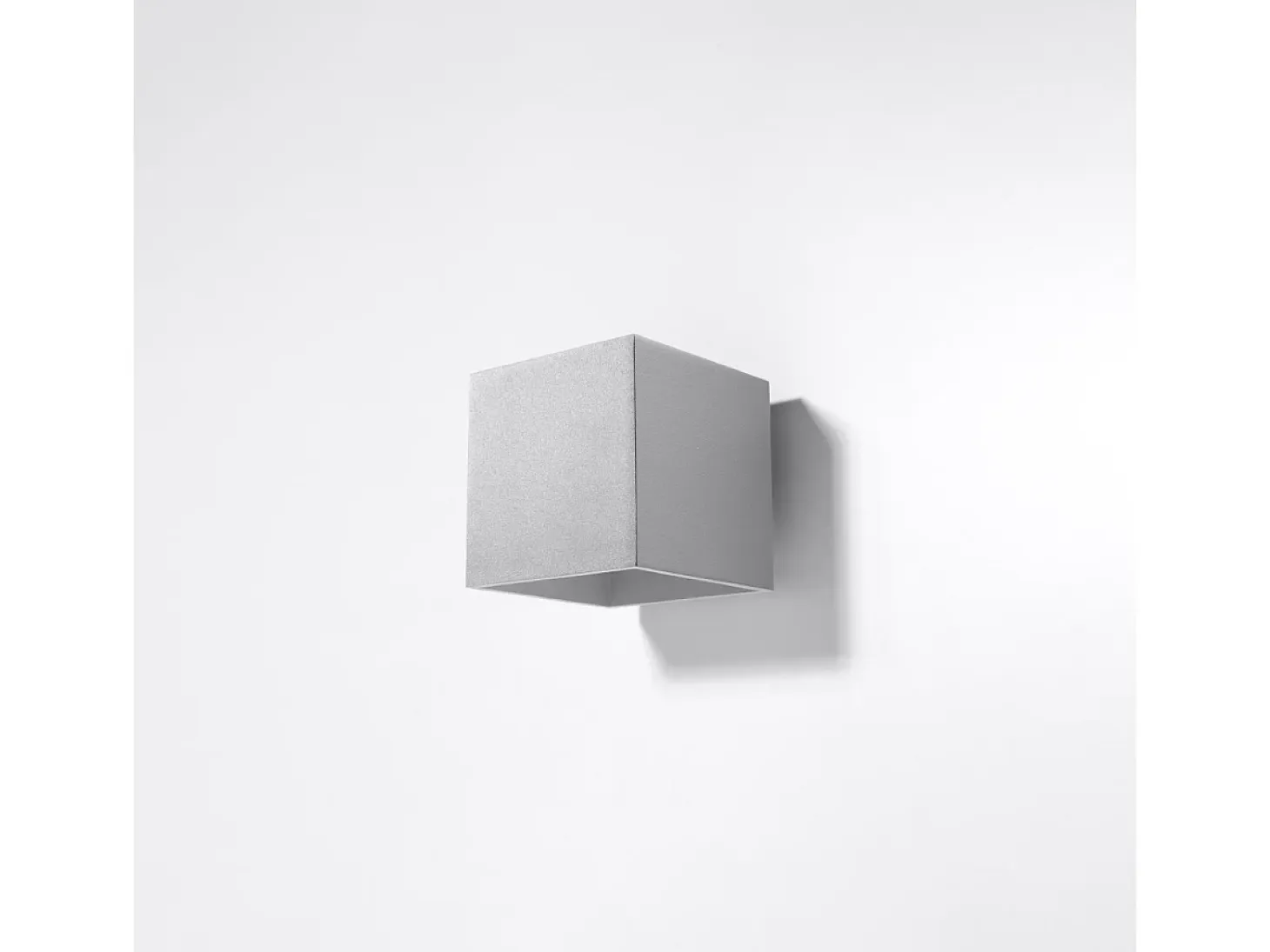 Lámparas de pared Quadx moderno de aluminio - 1 fuentes luminosas 3000K - L.10 x A.10 cm - gris