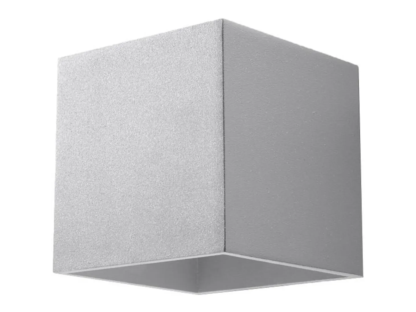Lámparas de pared Quadx moderno de aluminio - 1 fuentes luminosas 3000K - L.10 x A.10 cm - gris