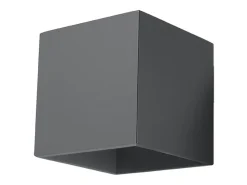 Lámparas de pared Quadx moderno de aluminio - 1 fuentes luminosas 4000K - L.10 x A.10 cm - antracita