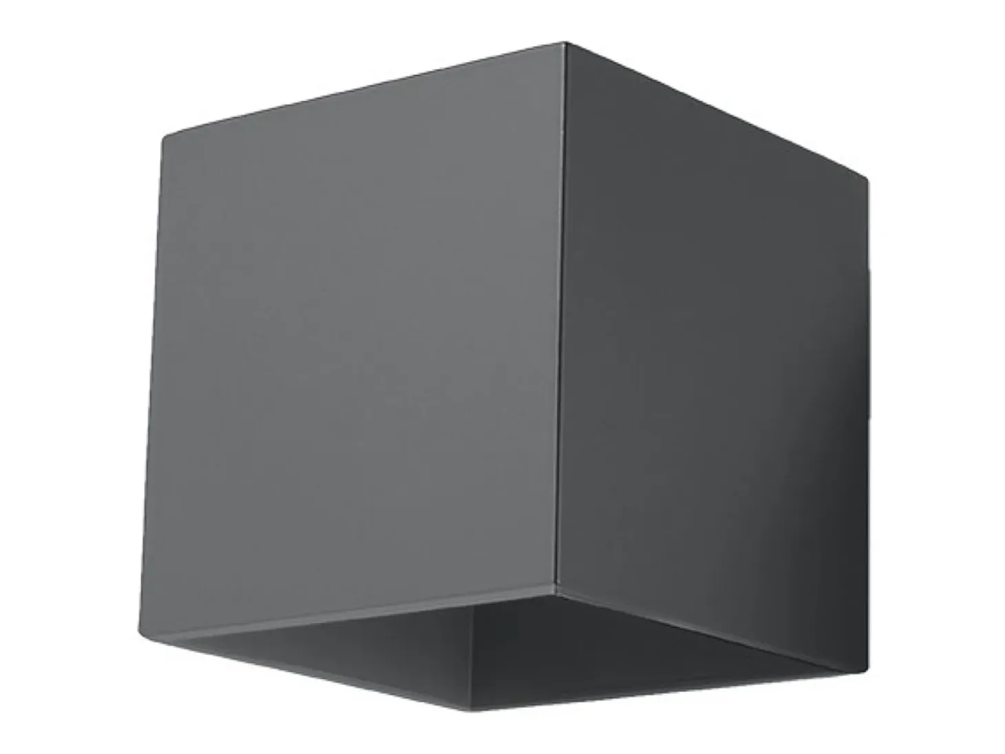 Lámparas de pared Quadx moderno de aluminio - 1 fuentes luminosas 4000K - L.10 x A.10 cm - antracita