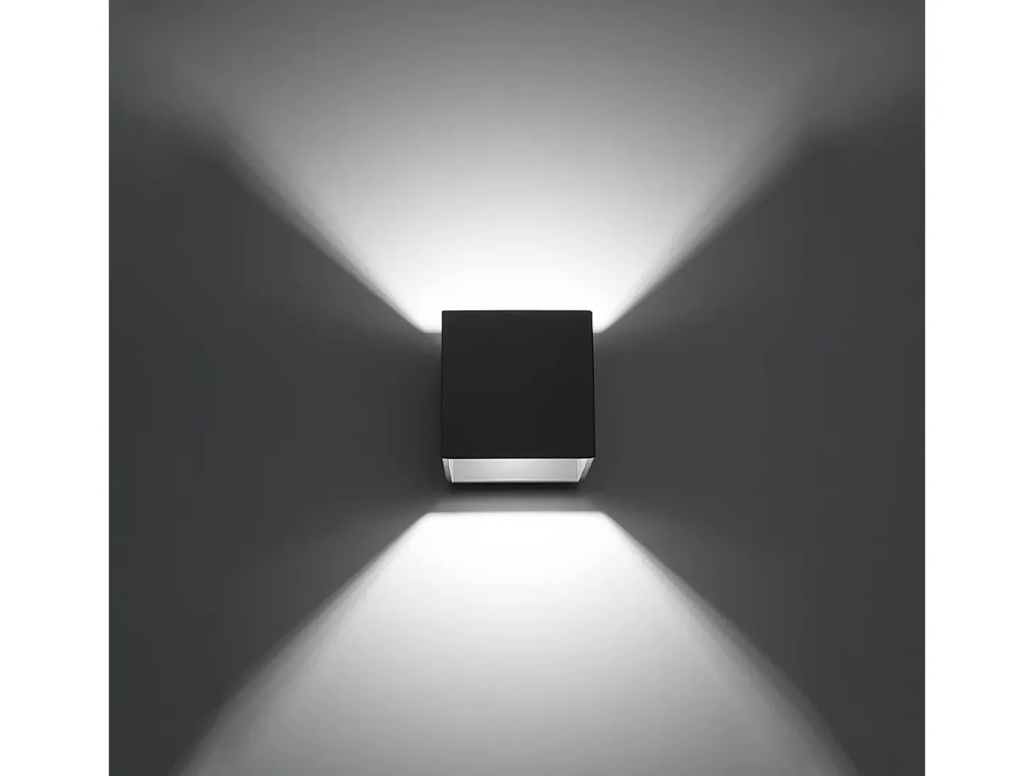 Lámparas de pared Quadx moderno de aluminio - 1 fuentes luminosas 4000K - L.10 x A.10 cm - antracita