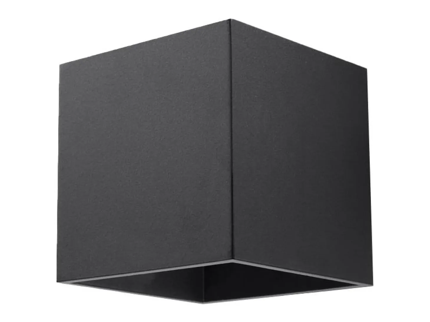 Lámparas de pared Quadx moderno de aluminio - 1 fuentes luminosas 3000K - L.10 x A.10 cm - negro
