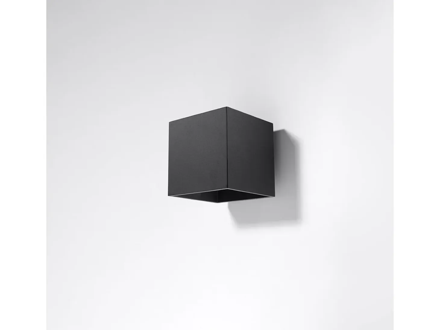 Lámparas de pared Quadx moderno de aluminio - 1 fuentes luminosas 3000K - L.10 x A.10 cm - negro