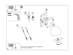 Lámparas de pared Rayis moderno de acero - 1 fuentes luminosas 3000K - L.10 x A.10 cm - blanco