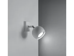 Lámparas de pared Rayis moderno de acero - 1 fuentes luminosas 4000K - L.10 x A.10 cm - blanco