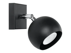 Lámparas de pared Rayis moderno de acero - 1 fuentes luminosas 3000K - L.10 x A.10 cm - negro