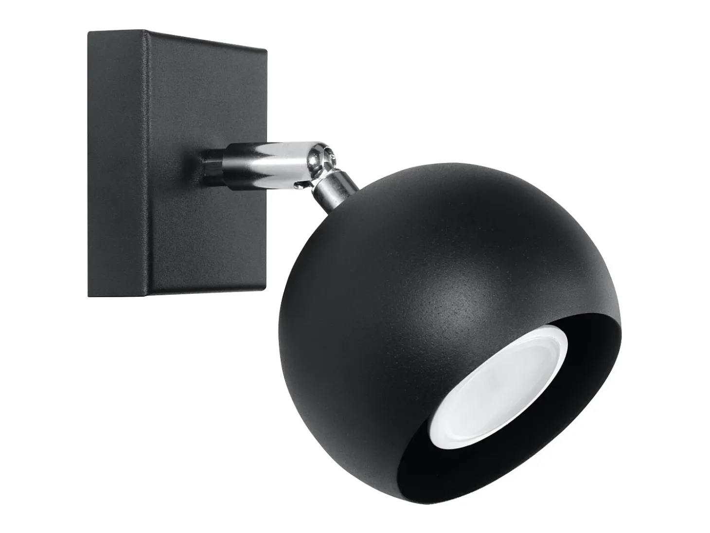 Lámparas de pared Rayis moderno de acero - 1 fuentes luminosas 3000K - L.10 x A.10 cm - negro