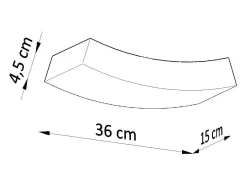 Lámparas de pared Shira moderno de cerámica - 2 fuentes luminosas 3000K - L.36 x A.4,5 cm - blanco