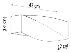 Lámparas de pared Sigmonix moderno de concreto - 2 fuentes luminosas 4000K - L.42 x A.14 cm - gris