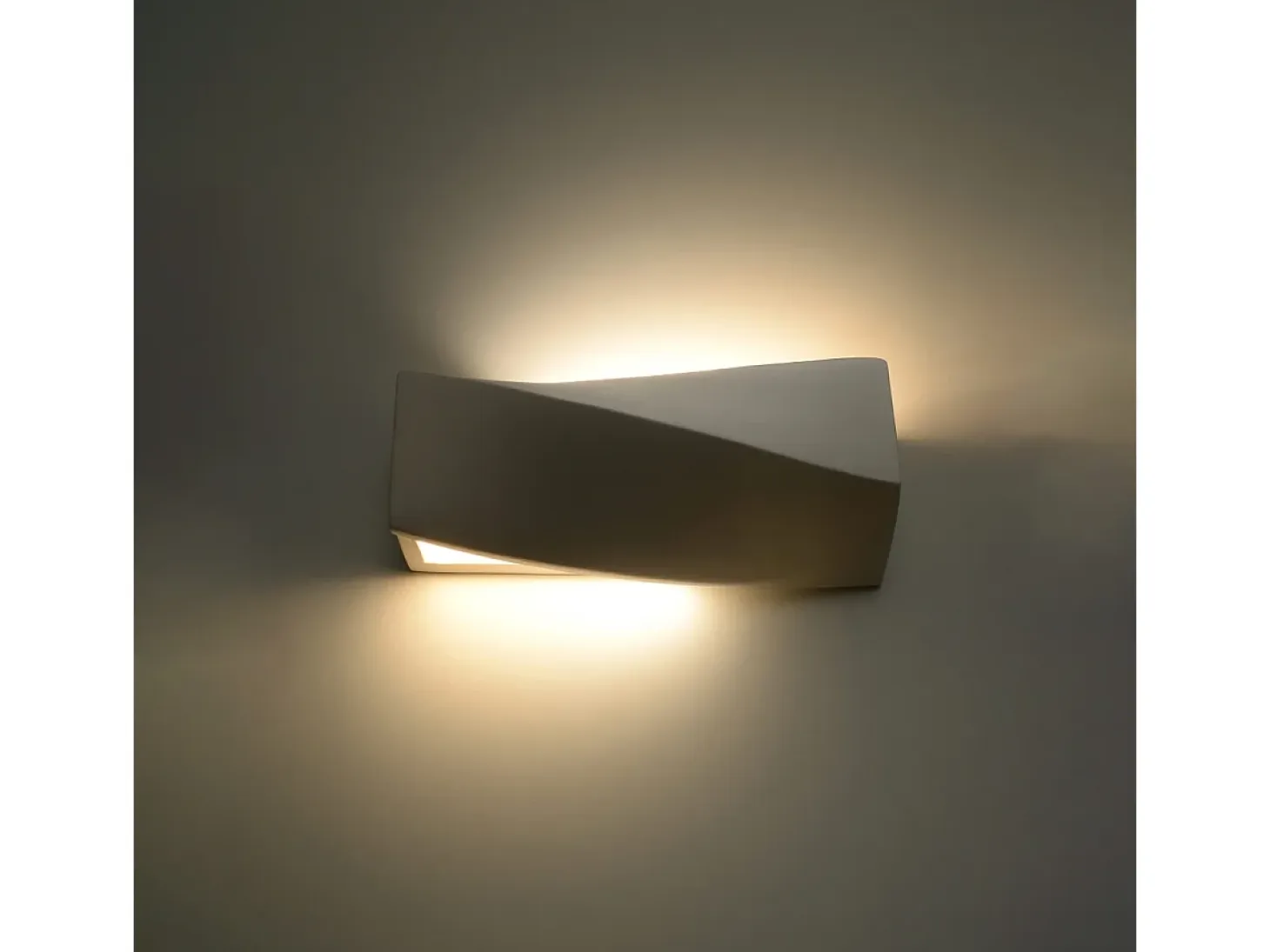 Lámparas de pared Sigmonix mini moderno de cerámica/vidrio - 1 fuentes luminosas 4000K - L.35 x A.12 cm - blanco