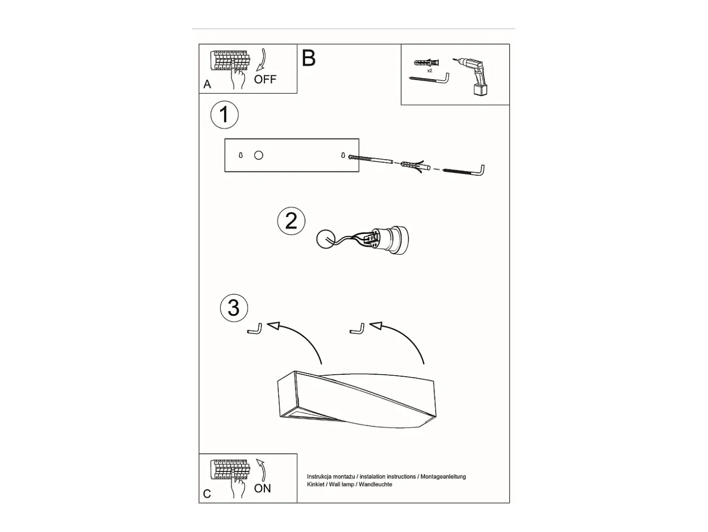 Lámparas de pared Sigmonix moderno de cerámica/vidrio - 1 fuentes luminosas 3000K - L.42 x A.14 cm - gris