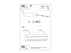 Lámparas de pared Solara line moderno de cerámica - 1 fuentes luminosas 4000K - L.32,5 x A.9,5 cm - blanco
