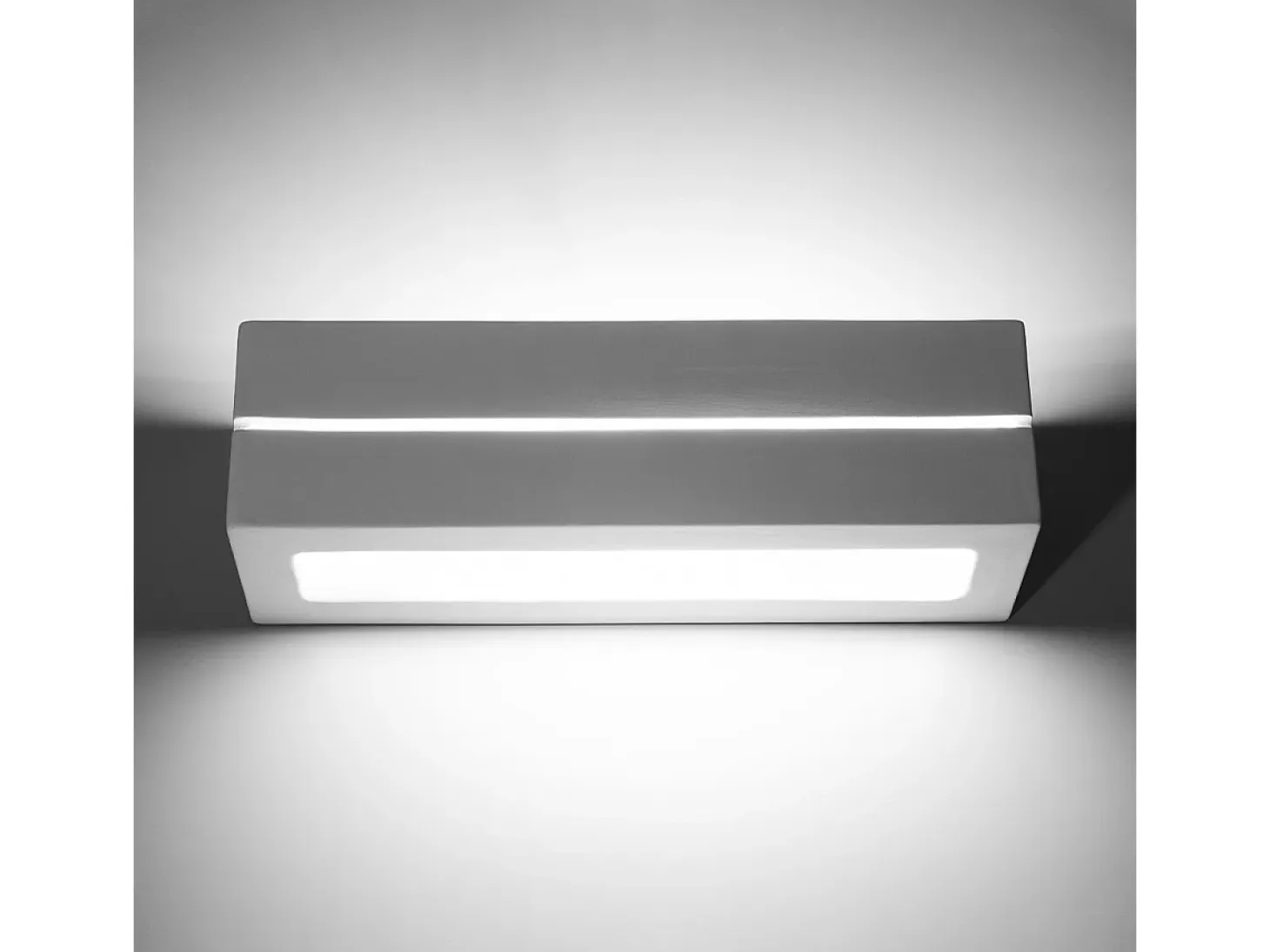 Lámparas de pared Solara line moderno de cerámica - 1 fuentes luminosas 3000K - L.32,5 x A.9,5 cm - blanco