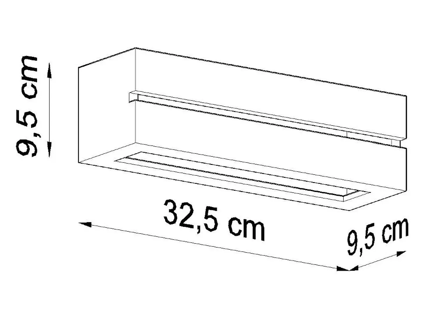 Lámparas de pared Solara line moderno de cerámica - 1 fuentes luminosas 3000K - L.32,5 x A.9,5 cm - blanco