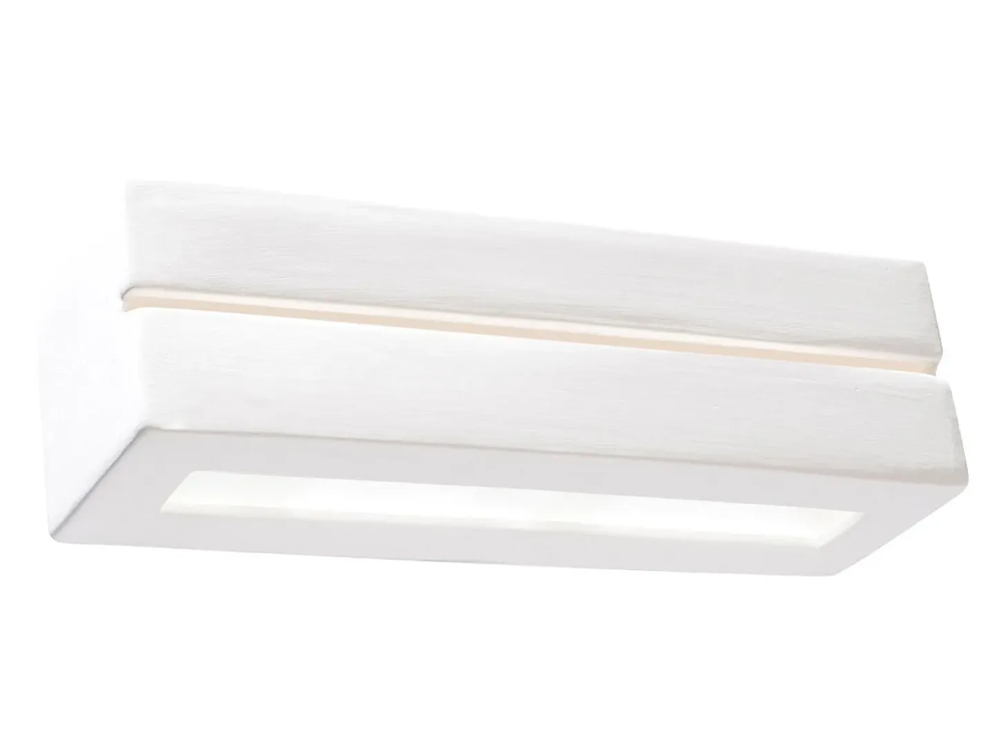 Lámparas de pared Solara line moderno de cerámica - 1 fuentes luminosas 3000K - L.32,5 x A.9,5 cm - blanco