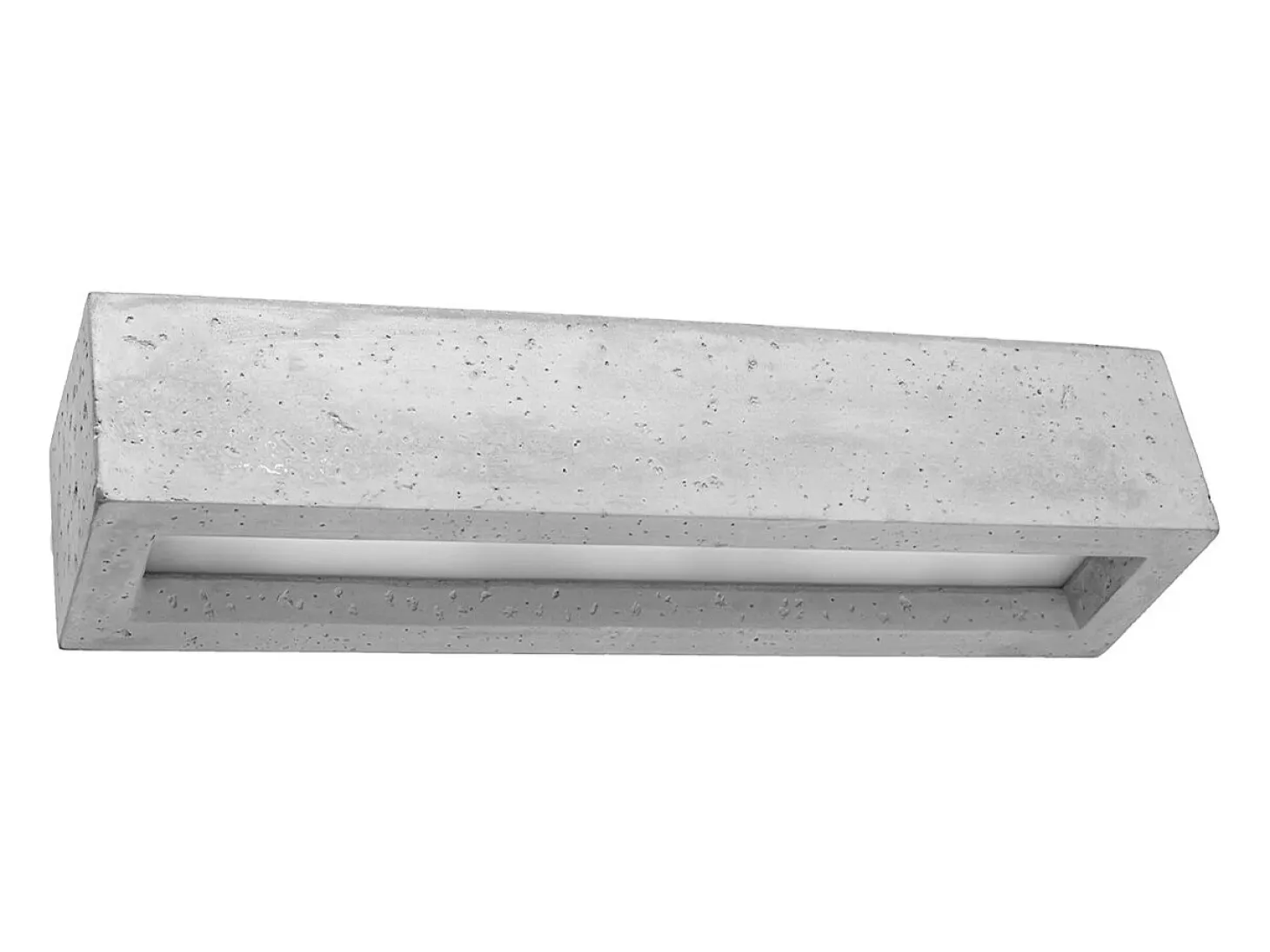 Lámparas de pared Solara moderno de hormigón/vidrio - 2 fuentes luminosas 4000K - L.50 x A.10 cm - gris