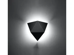 Lámparas de pared Solara moderno de acero - 2 fuentes luminosas 4000K - L.27 x A.25 cm - negro