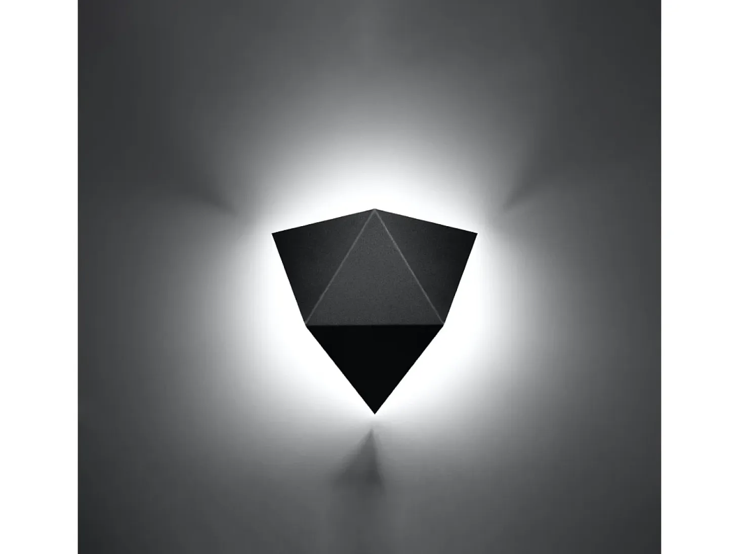 Lámparas de pared Solara moderno de acero - 2 fuentes luminosas 4000K - L.27 x A.25 cm - negro